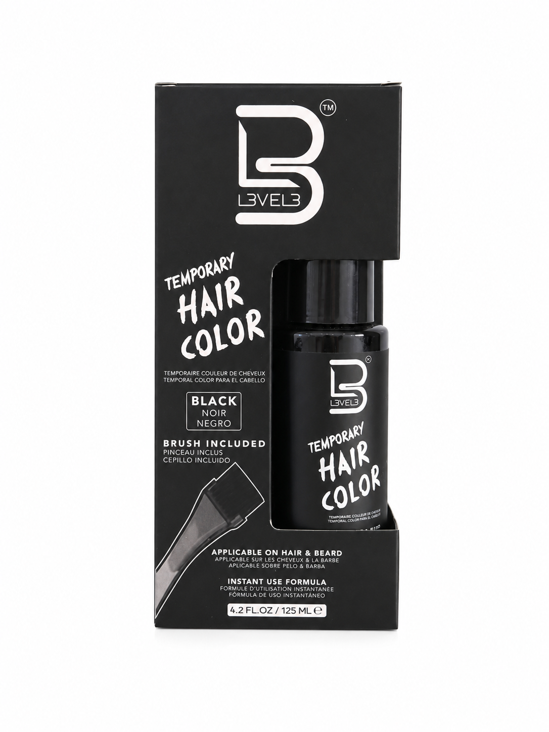 L3VEL3 Temporary Hair Color Black – 125 ml